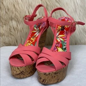 Pink Corkscrew Wedges